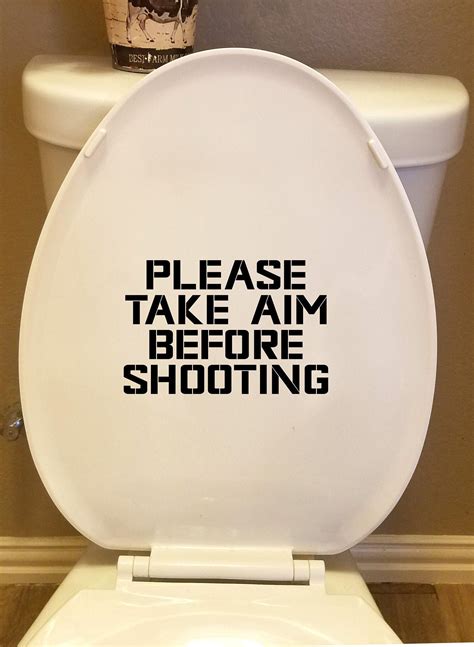 Close Lid Before Flushing Toilet Decal To Politely Ask Put Off