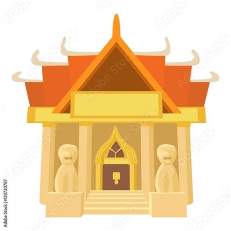 Old Temple Icon Cartoon Illustration Of Old Temple Vector Icon For Web