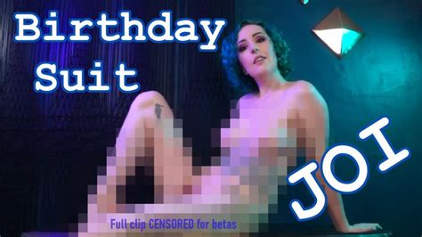 CENSORED BIRTHDAY SUIT JOI Beta Safe Pixelated Fully Nude Goddess Worship Femdom POV J Off
