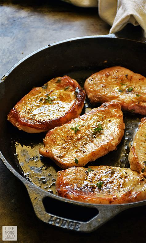 Pan Seared Boneless Pork Chops Life Tastes Good