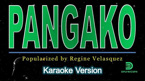 Regine Velasquez Pangako Karaoke Version Youtube