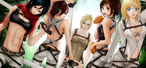 Mikasa Ackerman Krista Lenz Annie Leonhart Hange Zoe And Sasha