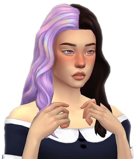 Split Dye Hair (Male + Female): Sims 4 CC (List)