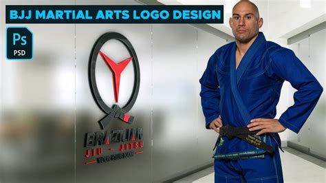 Brazilian Jiu Jitsu Martial Arts Logo Design Tutorial In Adobe