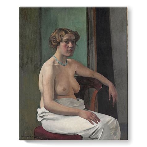 Woman Sitting Half Naked Stretched Canvas Boutiques De Mus Es