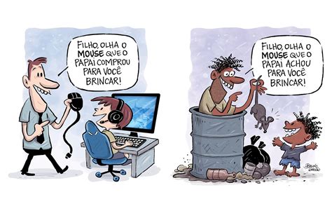 Charges Sobre Desigualdade Social