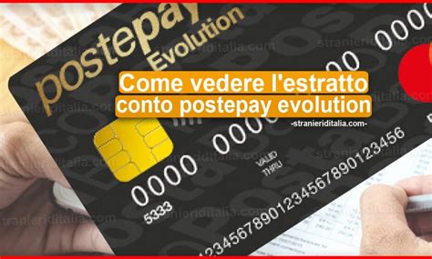 Estratto Conto Postepay Evolution Come Funziona