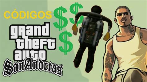 CÓDIGOS GTA SAN ANDREAS de COMO GANHAR DINHEIRO JETPACK no PS2 PS3