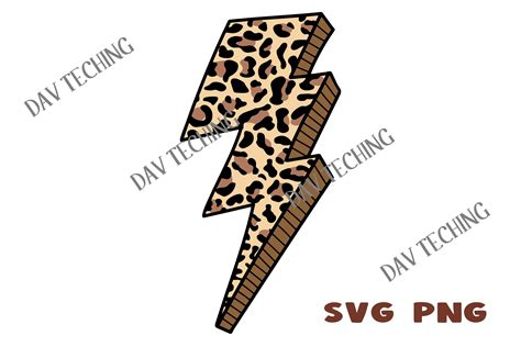 Leopard Lightning Bolt Svg Graphic By Dev Teching · Creative Fabrica