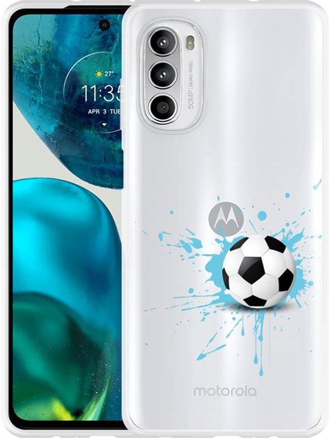 Cazy Hoesje Geschikt Voor Motorola Moto G52 Soccer Ball Bol