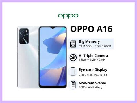 Spesifikasi Oppo A16 Harga Dan Kelebihan Terbaru