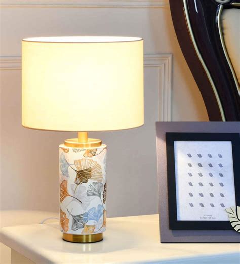 Buy Ginko Leaf Table Lamp Cream And White By Home Online Ceramic Night Lamps Lamps Lamps