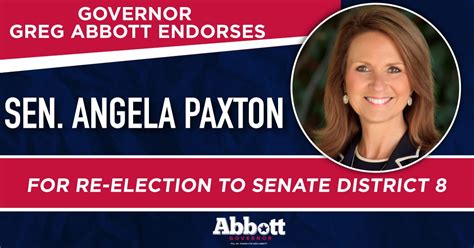 Governor Abbott Endorses Sen. Angela Paxton For Re-Election To Senate ...