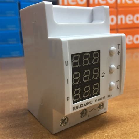 Реле напряжения RBUZ MF50 с контролем тока на DIN рейку