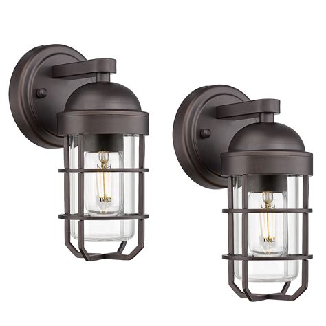 Emliviar Farmhouse Outdoor Wall Sconces 2 Pack Vintage Exterior Light