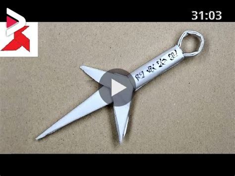 DIY How to make KUNAI MINATO from A4 paper دیدئو dideo