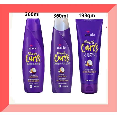 Fast Delivery Aussie Miracle Curls Shampoo Conditioner Coconut And Australian Jojoba Oil Shopee