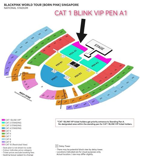 Vip Ticket Blackpink World Tour Born Pink Singapore Tickets