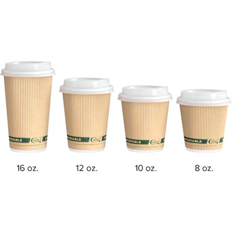 EcoChoice Oz Sleeveless Kraft Paper Hot Cup And Lid Pack