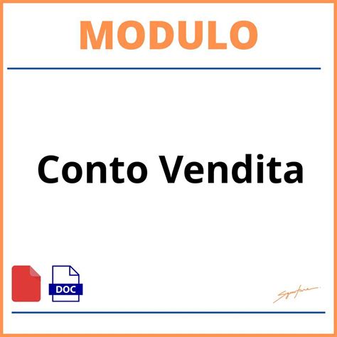 Modulo Conto Vendita