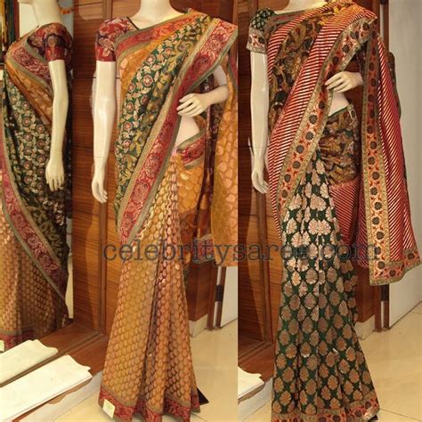 Multi Color Banaras Sarees - Saree Blouse Patterns