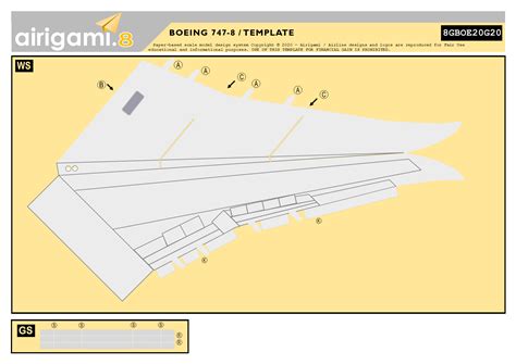 8g Korean Air 1984 Cs Boeing 747 8 8gkal20g21 Papier Avion By