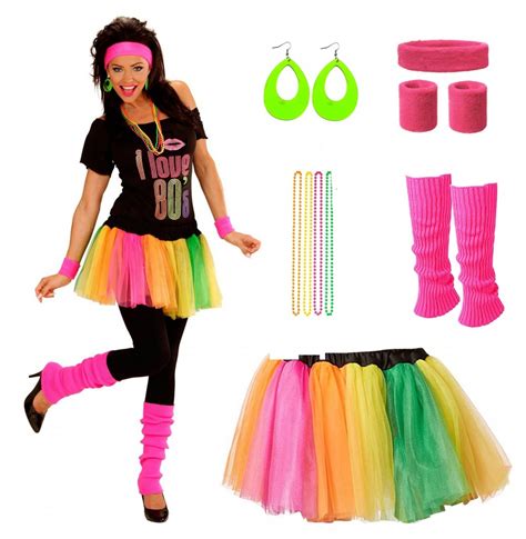 Fun Shack 80s Outfit For Women 80s Costume Accessory Kit Adult