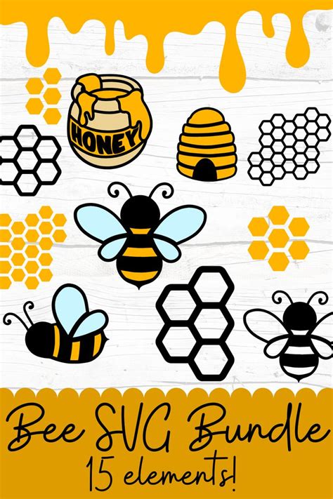 The Bee Svg Bundle Includes Honey And Bees