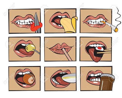 Cartoon Mouth Chewing