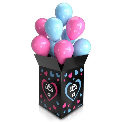 Buy Gender Reveal Box for Balloons [Balloons Included] – DIY Large ...