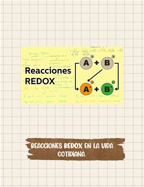 Solution Quimica Reacciones Redox En La Vida Cotidiana Studypool