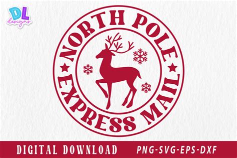 North Pole Express Mail Stamp Graphic by DL designs · Creative Fabrica