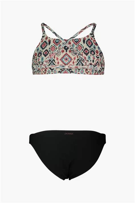 PROTEST PRTINDRIA Bralette Mädchen Bikini in schwarz weiß kaufen