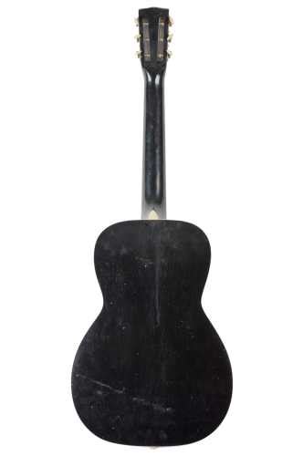 1930 J R Stewart Le Domino Acoustic Guitar Black With Domino Graphics