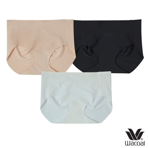 Wacoal OH My Nude Panty กางเกงในวาโก เซท 3 ชน ไรตะเขบ รปแบบครงตว รน WU3966 สดำ ส