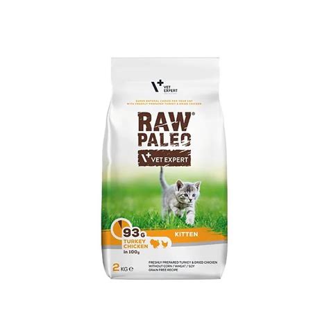 Raw Paleo Kitten Pulyka Csirke száraz eledel 2kg Vet Plus