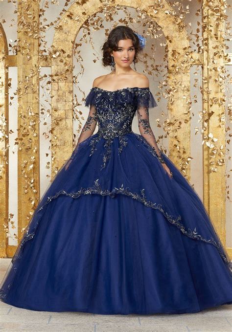 Vizcaya By Mori Lee Quinceanera Dress Long Sleeve Quinceanera