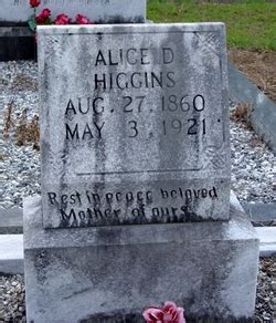 Alice Delilah Arrendale Higgins 1860 1921 Mémorial Find a Grave