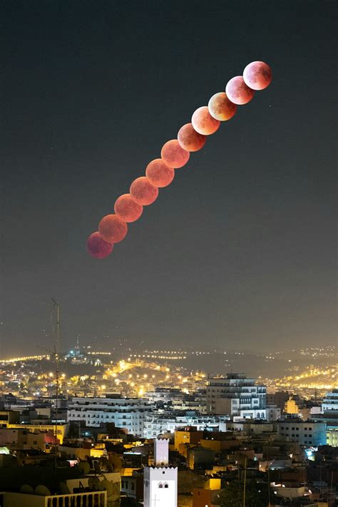 Time lapse photography of total lunar eclipse photo – Free Moon Image ...