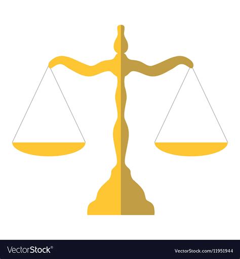 Scales Of Justice Icon Flat Style Royalty Free Vector Image