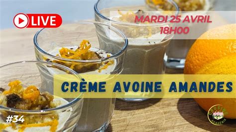 Crème crue d avoine et d amandes YouTube