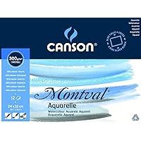 Canson Montval Bloc Feuilles Papier Aquarelle Grain Fin X