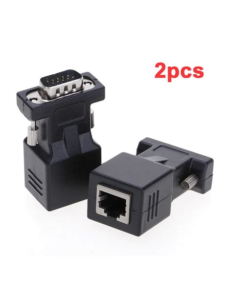 VGA Male To RJ45 Female Adapter Extender Over Network LAN Cable CAT 5 6