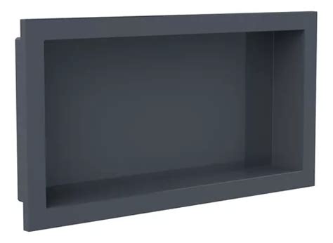 Nicho P embutir 30x60cm Para Baño Metasul Gris Chumbo Cuotas sin interés