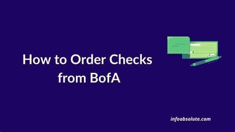 How To Order Checks From Bank Of America App Easy Guide Info Absolute