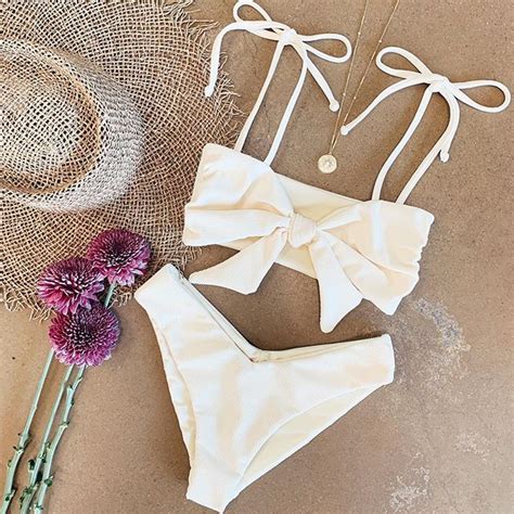 Knot Front Bandeau With High Leg Bikini Artofit