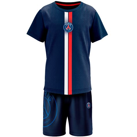 Conjunto Infantil Psg Kit Camisa E Shorts Azul Marinho