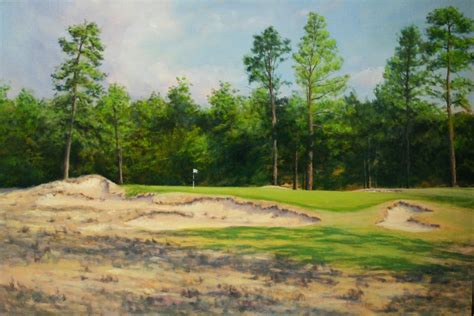 Joshua C F Smith Golf Landscape Paintings A New Work The Ninth At