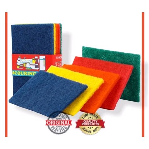 H K MKT SCOURING PAD ASSORTED COLORS HEAVY DUTY SCRUBBERS ACTUAL PIC