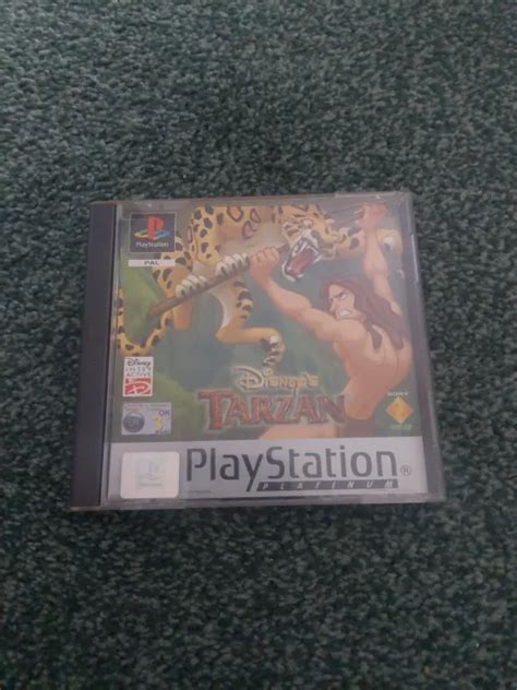 DISNEYS TARZAN Platinum PS1 With Manual Sony Computer 12 00